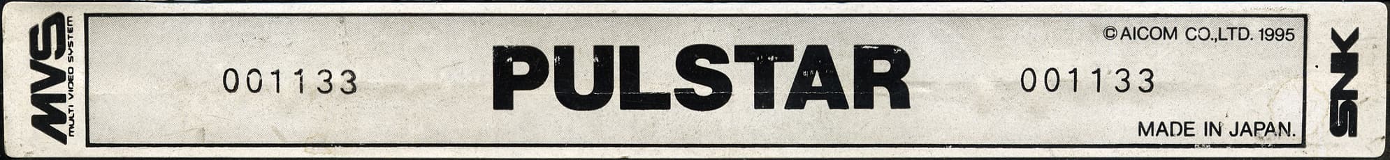 Pulstar — official cart label