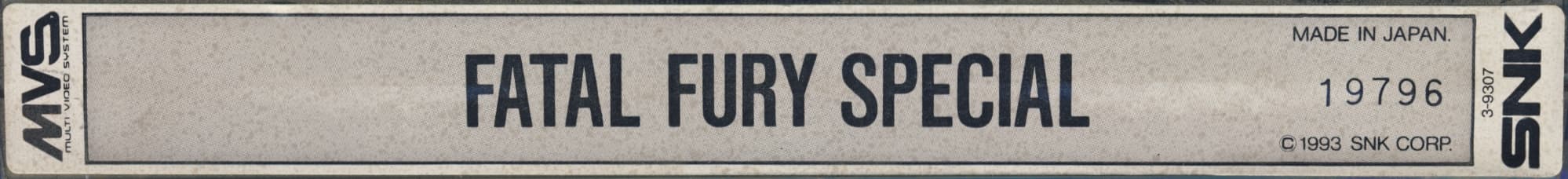 Fatal Fury Special — official cart label