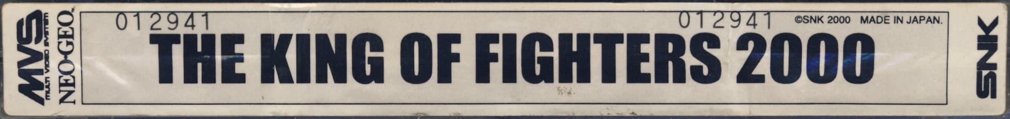 King of Fighters 2000 (2000) — official cart label