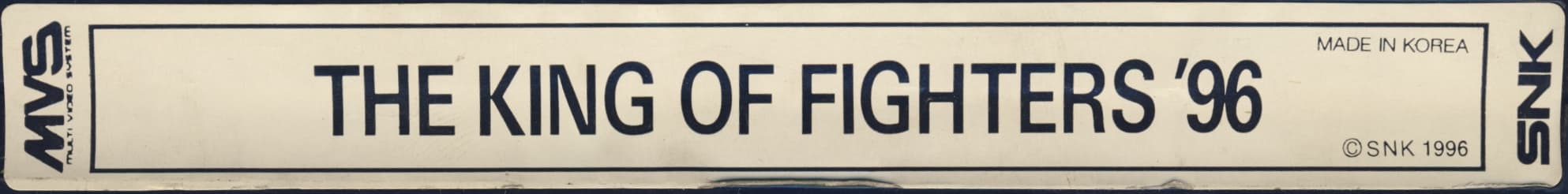 King of Fighters '96 — official cart label