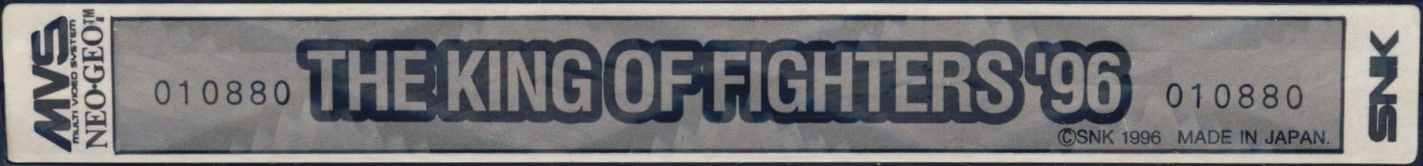 King of Fighters '96 — official cart label