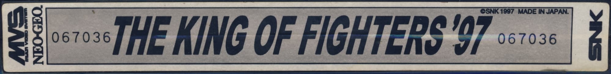 King of Fighters '97 — official cart label