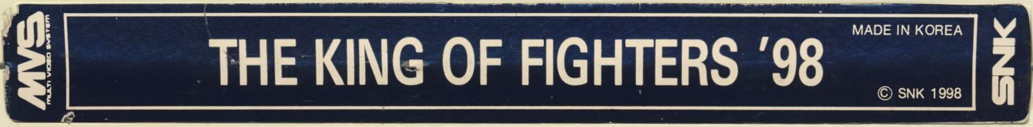 King of Fighters '98 — official cart label