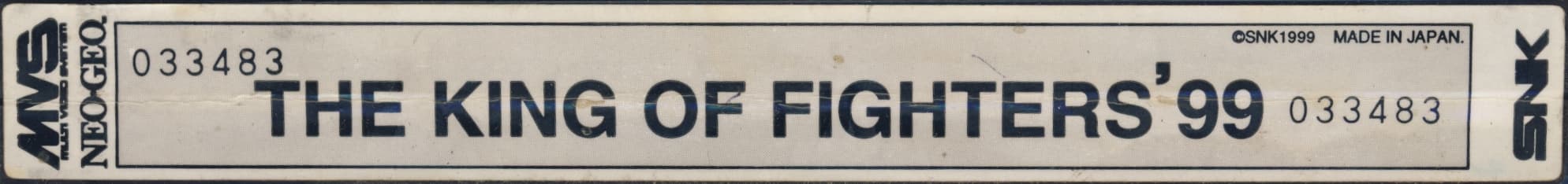 King of Fighters '99 — official cart label