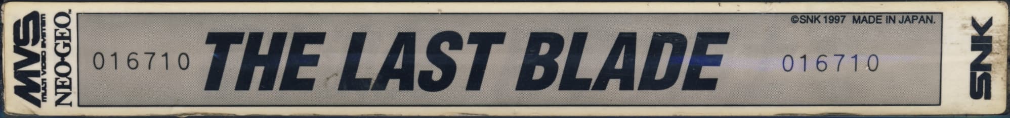 Last Blade — official cart label