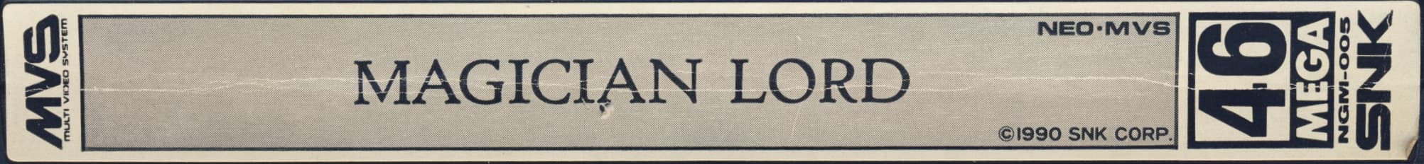 Magician Lord — official cart label
