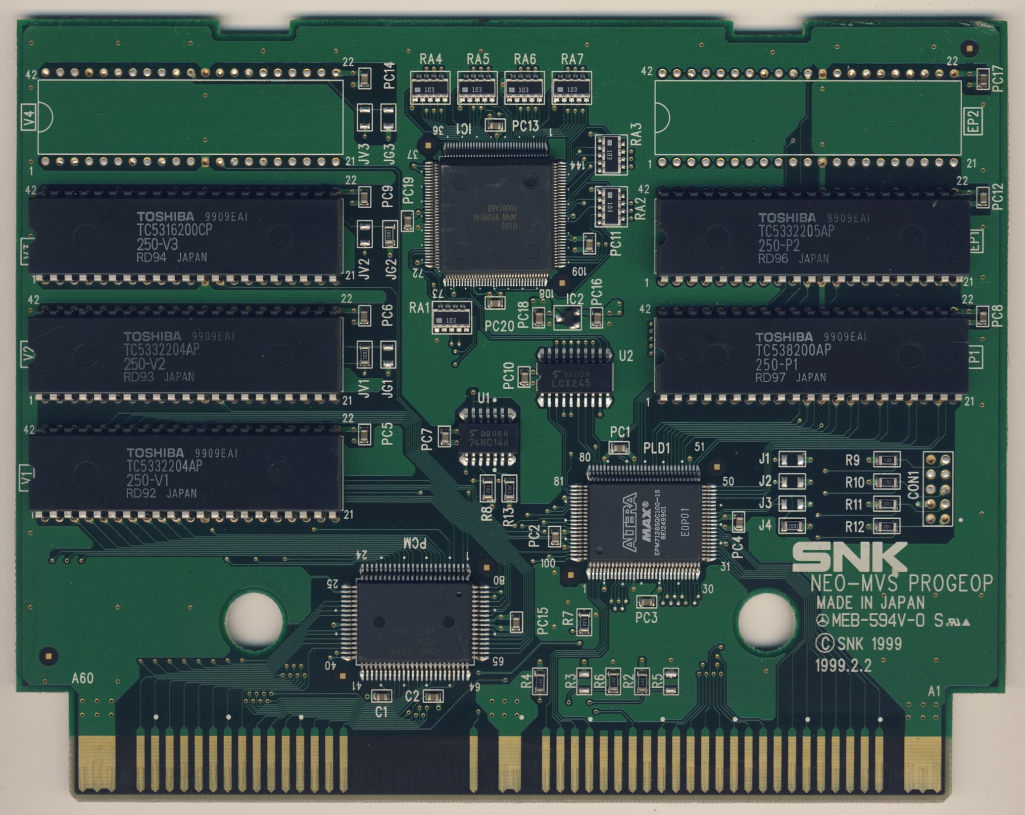 Metal Slug X — official PCB front