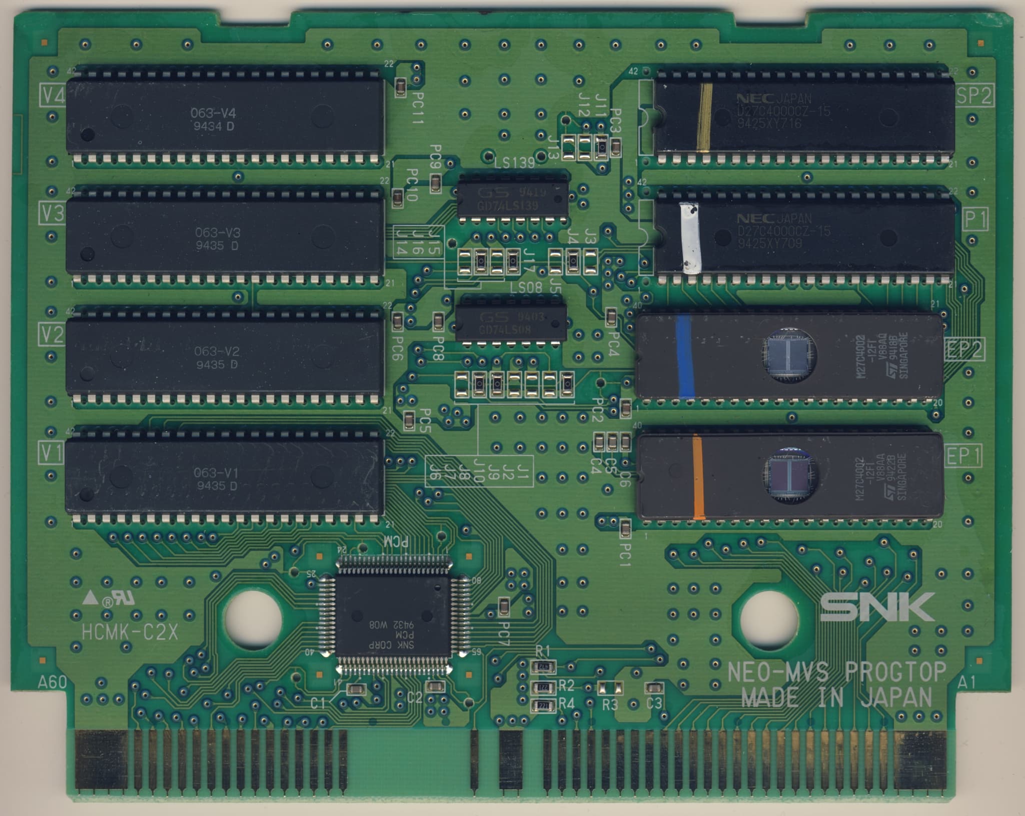 Samurai Shodown II — official PCB back