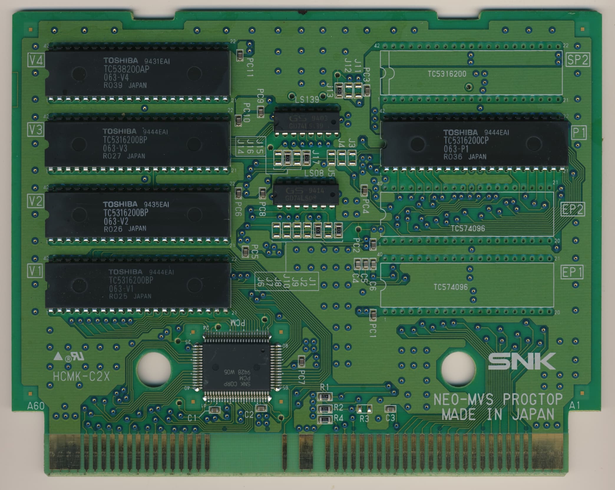 Samurai Shodown II — official PCB back