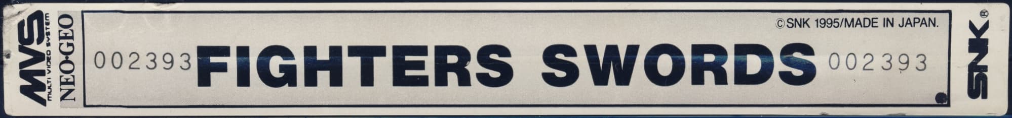 Samurai Shodown III — official cart label