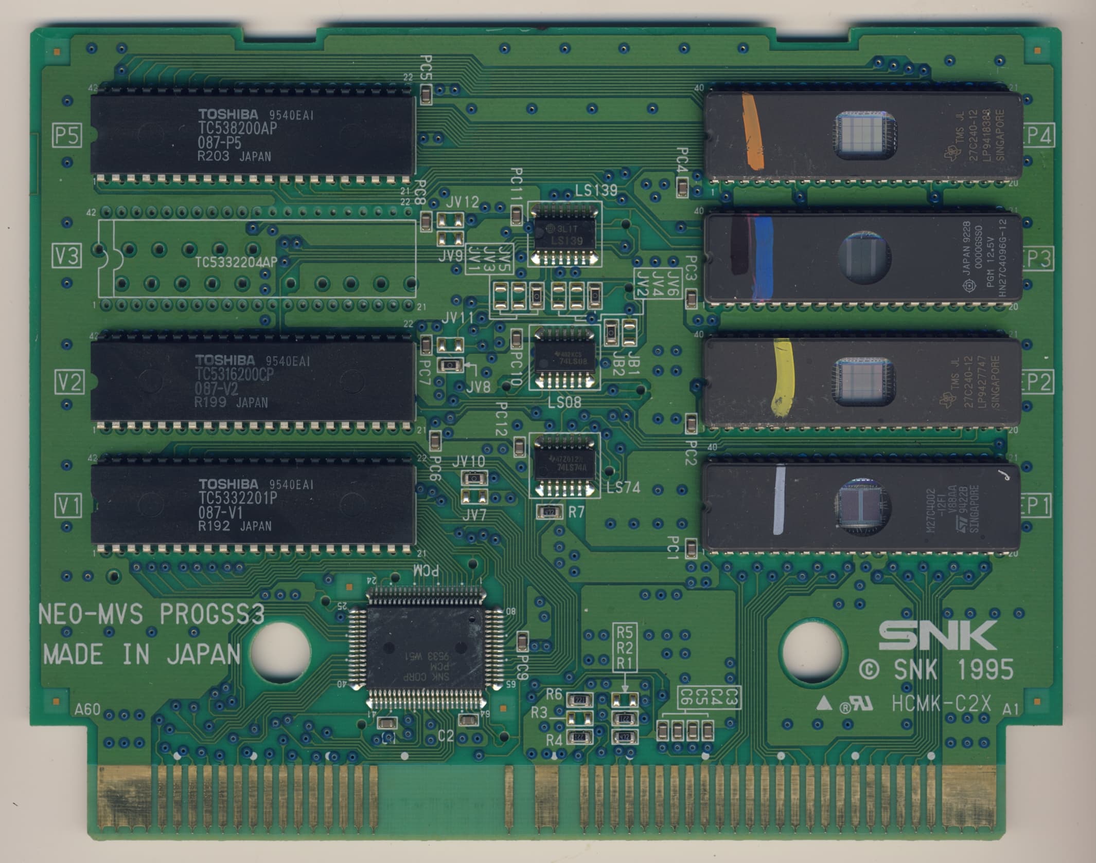 Samurai Shodown III — official PCB back