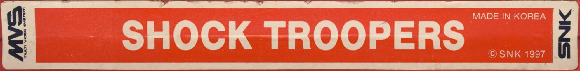 Shock Troopers — official cart label