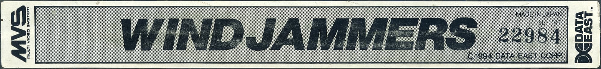 Windjammers — official cart label